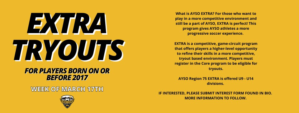 Extra Tryouts Mar 17 (Click Flyer)